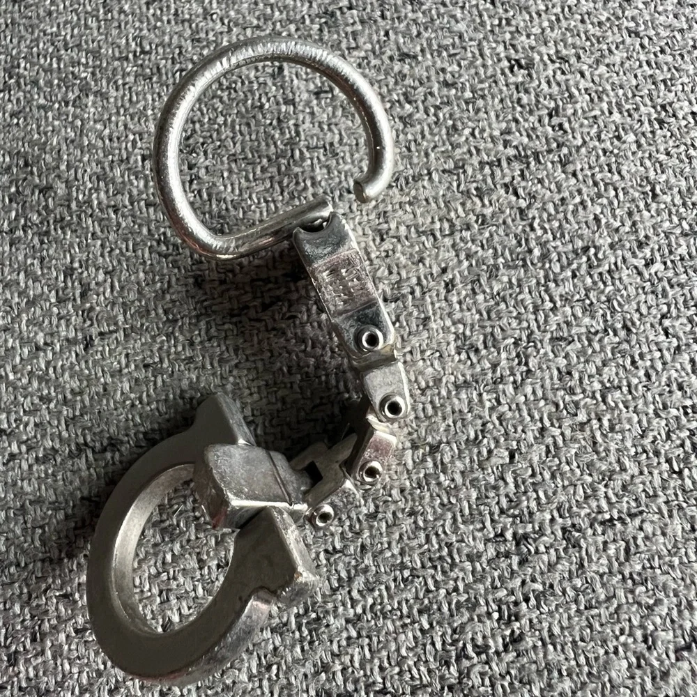 Salvatore Ferragamo silvertone Gancini keyring